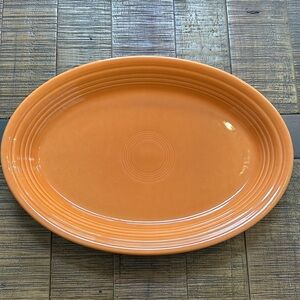Fiesta USA vintage platter, tangerine orange